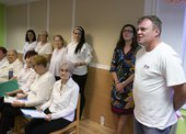 Předseda představenstva Jaroslav Besperát uvádí kapelu Chinaski